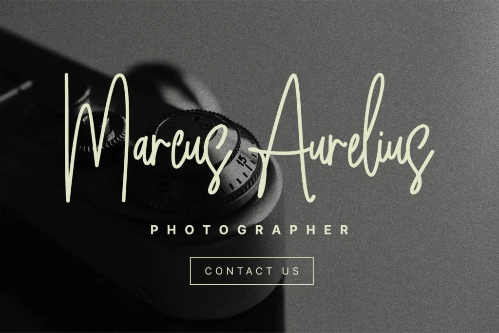 Greet Sweet handwritten script in pale lettering with tall loops against a dark background