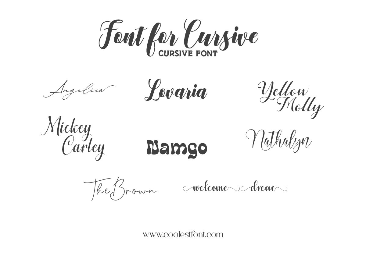 Top 10 Font for Cursive: Elevate Your Designs with Elegant Typeface ...