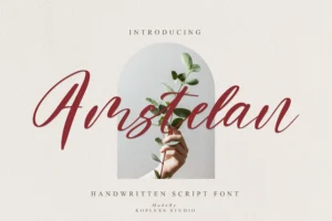 Amstelan - Handwritten Script Font