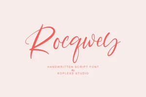 Rocqwey, a Handwritten Sript Font