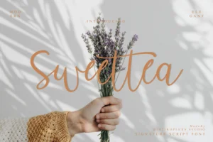 Sweettea: Signature Script Font