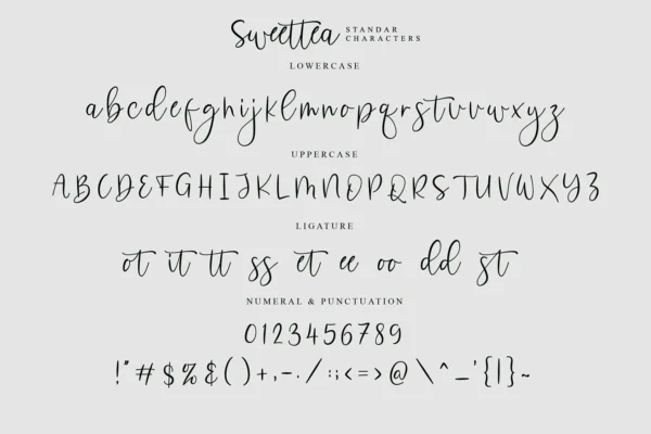 Sweettea: Signature Script Font