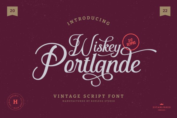 Wiskey Portlande - Vintage Script Font