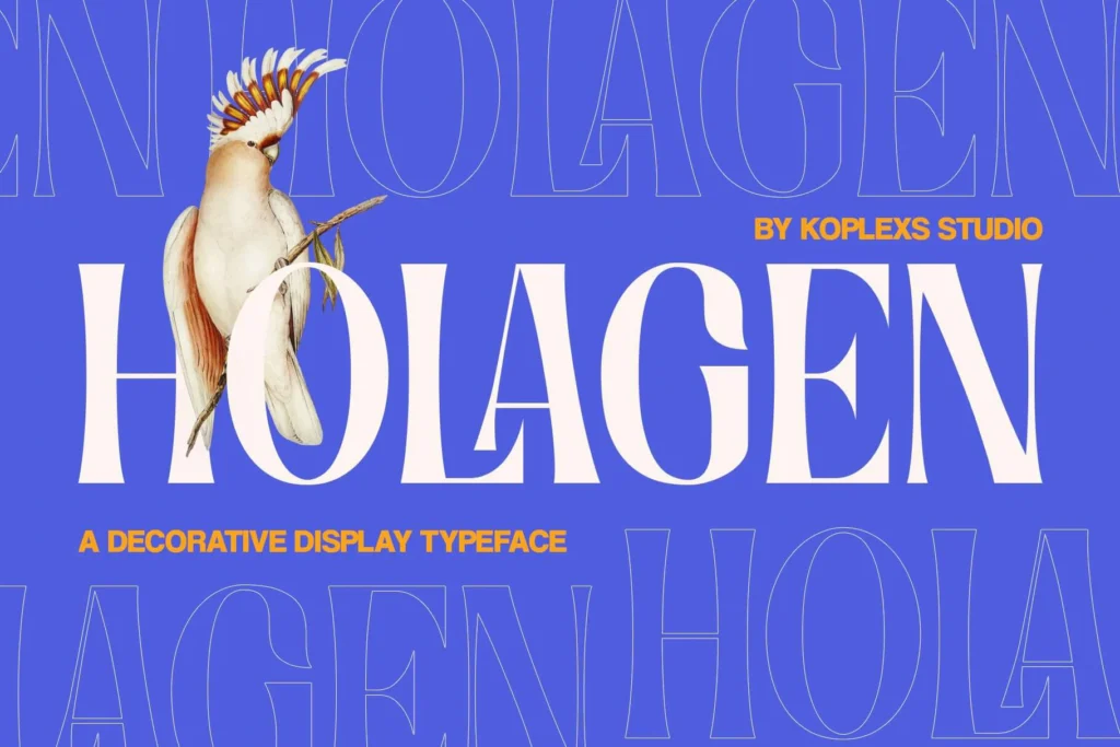 Holagen - A Decorative Display Font