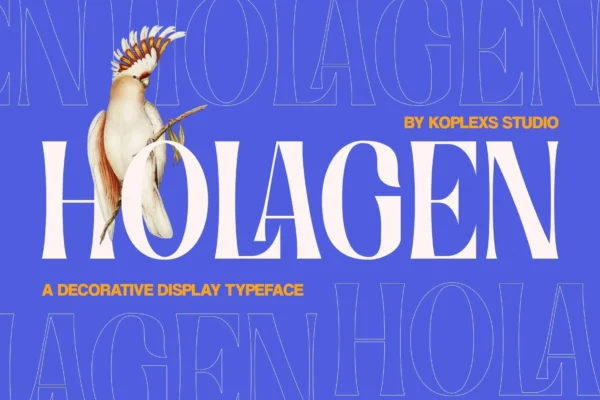 Holagen - A Decorative Display Font