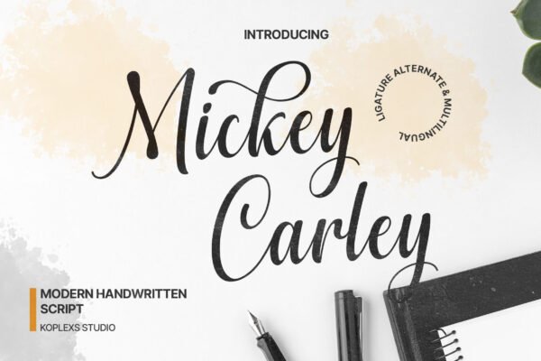 Mickey Carley - Modern Handwritten Script Font