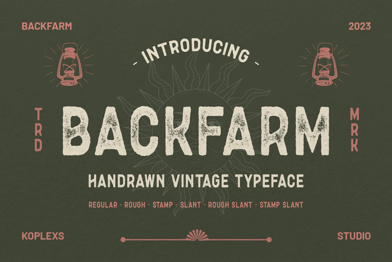 Backfarm - Handrawn Vintage Font