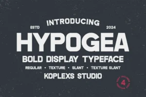 Hypogea - A Bold Display Typeface Font