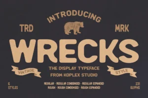 Wrecks - Vintage Font