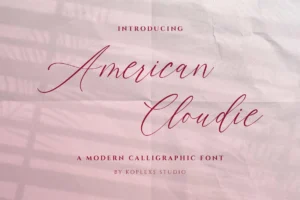 American Cloudie - Modern Challigrapy Script