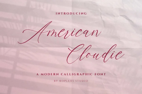 American Cloudie - Modern Challigrapy Script