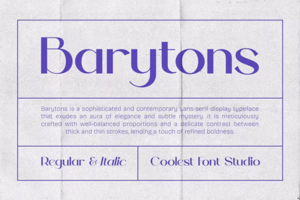 Barytons – Sans Serif Font