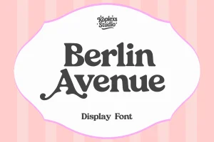 Berlin Avenue Font: Retro Serif Display Typeface