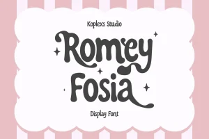 Romey Fosia Font | Playful Retro Display Typeface