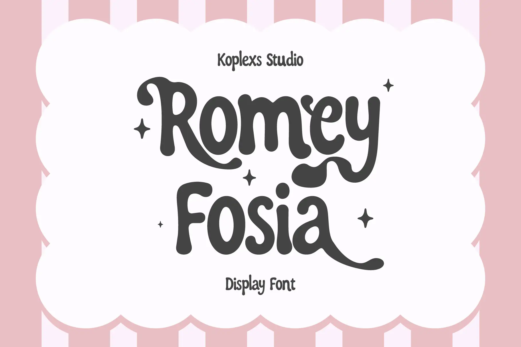 Romey Fosia Font | Playful Retro Display Typeface