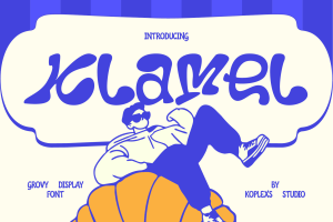 Klamel Font | Groovy Display Typeface for Branding