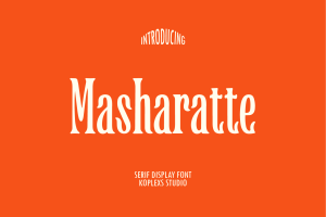 Masharatte Font | Retro Condensed Serif for Logos