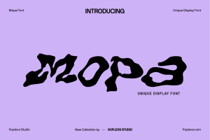 Mopa Font | Groovy Psychedelic Display Typeface