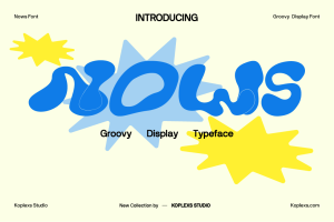 Nows Font | Groovy Bubble Typeface for Playful Branding